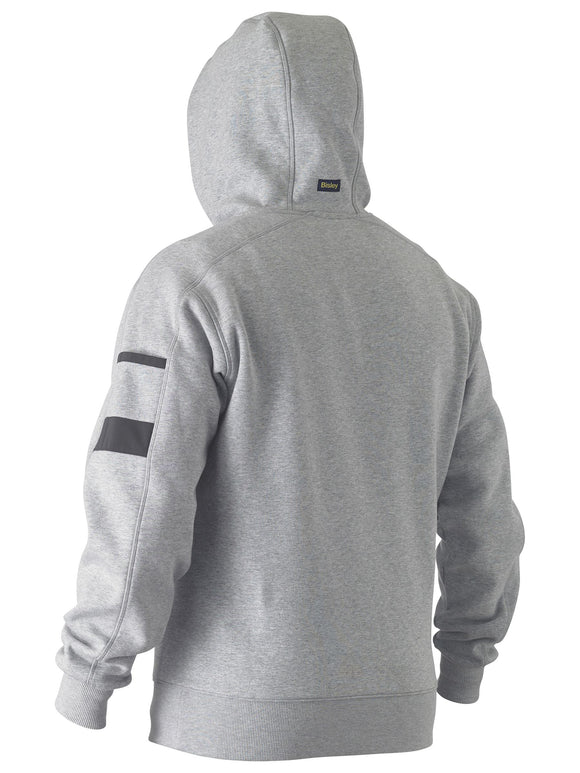 Bisley Workwear Work Fleece Hoodie Grey Marle