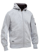 Bisley Workwear Work Fleece Full Zip Hoodie Grey Marle