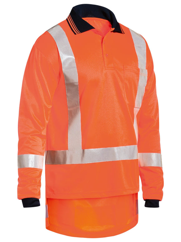 Bisley Workwear Taped TTMC Hi Vis Polo with Underarm Ventilation Orange - Discontinued NZ