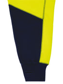 Bisley Workwear Hi Vis Zip Front Fleece Hoodie Yellow/Navy