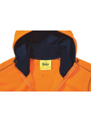 Bisley Workwear Hi Vis Zip Front Fleece Hoodie Orange/Navy