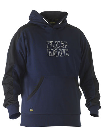 Bisley Workwear Flx & Move™ Recycle Pullover Hoodie with Print Navy - Discontinued