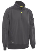 Bisley Workwear Work Fleece 1/4 Zip Pullover with Sherpa Lining Charcoal - Discontinued
