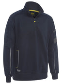 Bisley Workwear Work Fleece 1/4 Zip Pullover with Sherpa Lining Navy - Discontinued