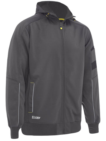 Bisley Workwear Work Fleece Zip-Front Hoodie with Sherpa Lining Charcoal - Discontinued