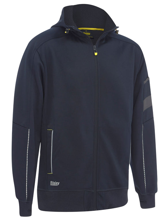 Bisley Workwear Work Fleece Zip-Front Hoodie with Sherpa Lining Navy - Discontinued