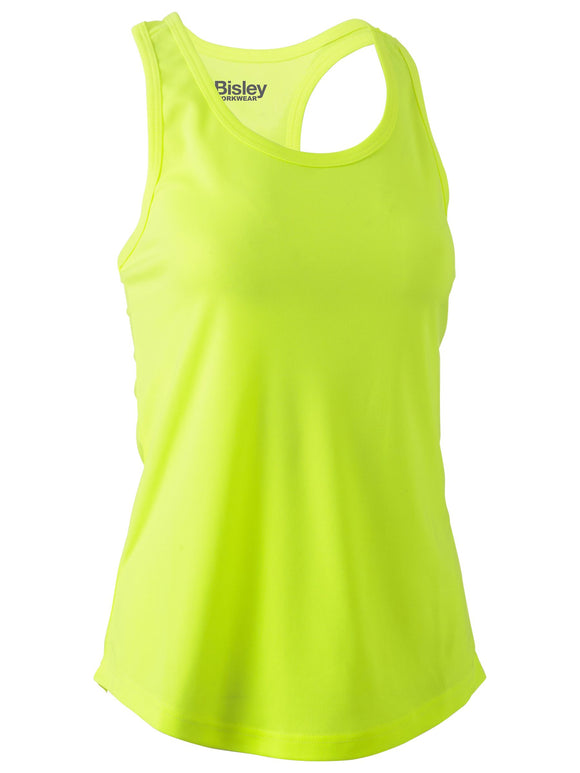 Bisley Workwear Women's Racer Back Singlet Yellow