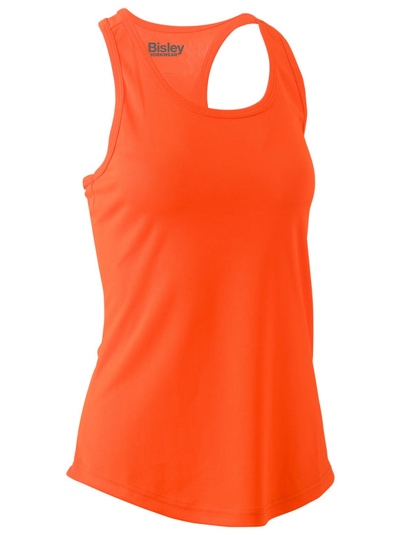 Bisley Workwear Women's Racer Back Singlet Orange