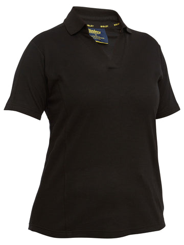 Bisley Workwear Women's Short Sleeve Polo Black