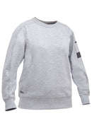 Bisley Workwear Women's Fleece Crew Neck Jumper Grey Marle