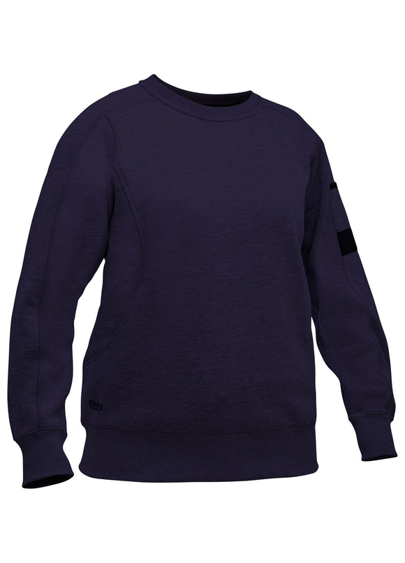 Bisley Workwear Women's Fleece Crew Neck Jumper Navy