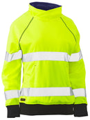 Bisley Workwear Women's Taped Hi Vis Fleece Jumper Yellow