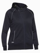 Bisley Workwear Women's Fleece Zip Front Hoodie with Sherpa Lining Navy - Discontinued