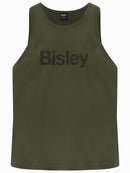 Bisley Workwear Cotton Logo Singlet Army Green - Discontinued