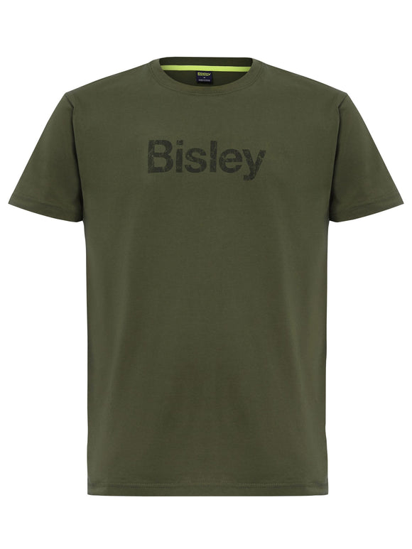 Bisley Workwear Cotton Logo Tee Army Green - Discontinued
