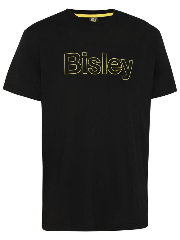 Bisley Workwear Bisley Cotton Outline Logo Tee Yellow/Black - Discontinued