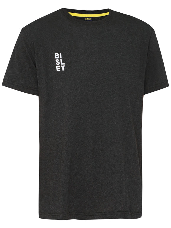 Bisley Workwear Bisley Cotton Vertical Logo Tee Charcoal Marle - Discontinued