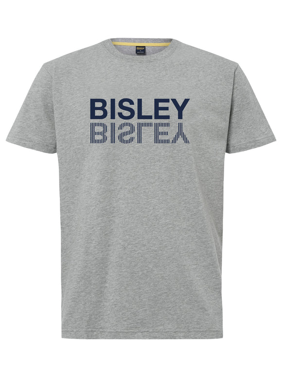 Bisley Workwear Bisley Cotton Flipped Logo Tee Grey Marle