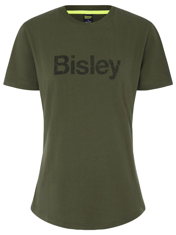 Bisley Workwear Bisley Women's Cotton Logo Tee Army Green