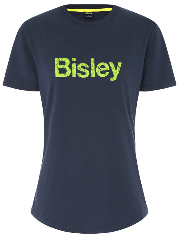 Bisley Workwear Bisley Women's Cotton Logo Tee Navy