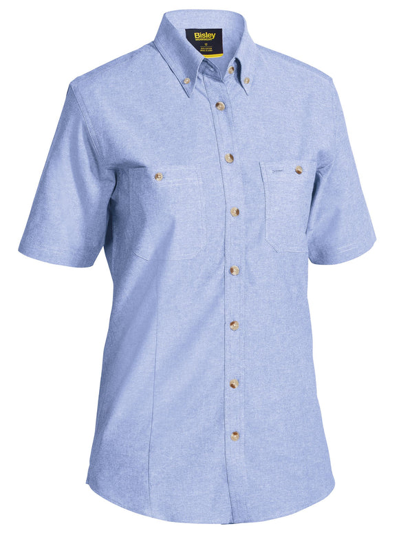 Bisley Workwear Women's Chambray Shirt Blue - Discontinued