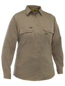 Bisley Workwear Women's X Airflow™ Stretch Ripstop Shirt Khaki