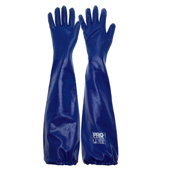 Blue Nitrile Extended Length Chemical Glove Blue 10