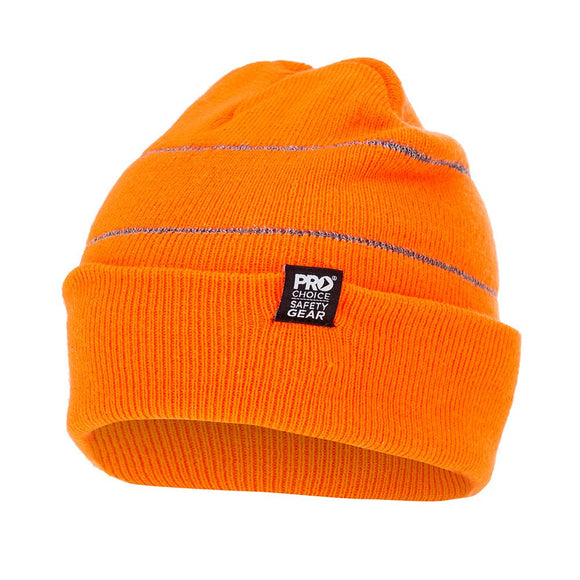 Beanie With Retro-Reflective Stripes