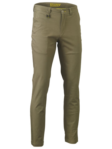Bisley Workwear Stretch Cotton Drill Work Pants Khaki