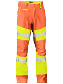 Bisley Workwear Taped Biomotion Double Hi Vis Pants Orange/Yellow - Discontinued