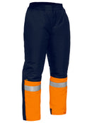 Bisley Workwear Taped Two Tone Hi Vis Freezer Pants Orange/Navy - Discontinued
