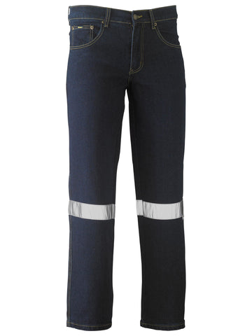 Bisley Workwear Taped Rough Rider Stretch Denim Jean Navy