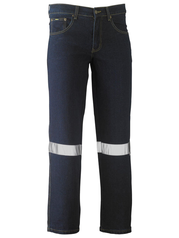 Bisley Workwear Taped Rough Rider Stretch Denim Jean Navy