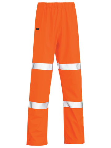 Bisley Workwear Taped Stretch PU Rain Pants Orange - Discontinued