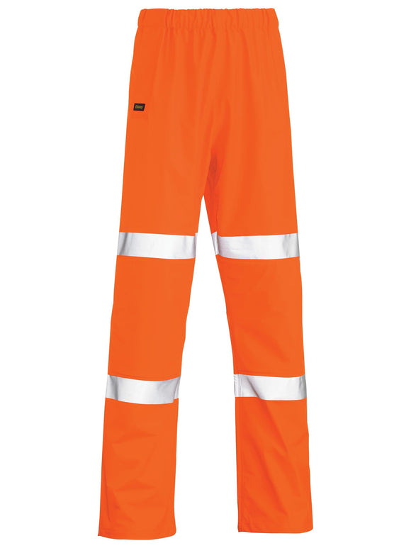 Bisley Workwear Taped Stretch PU Rain Pants Orange - Discontinued