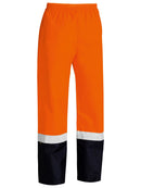 Bisley Workwear Taped Hi Vis Rain Shell Pants Orange/Navy