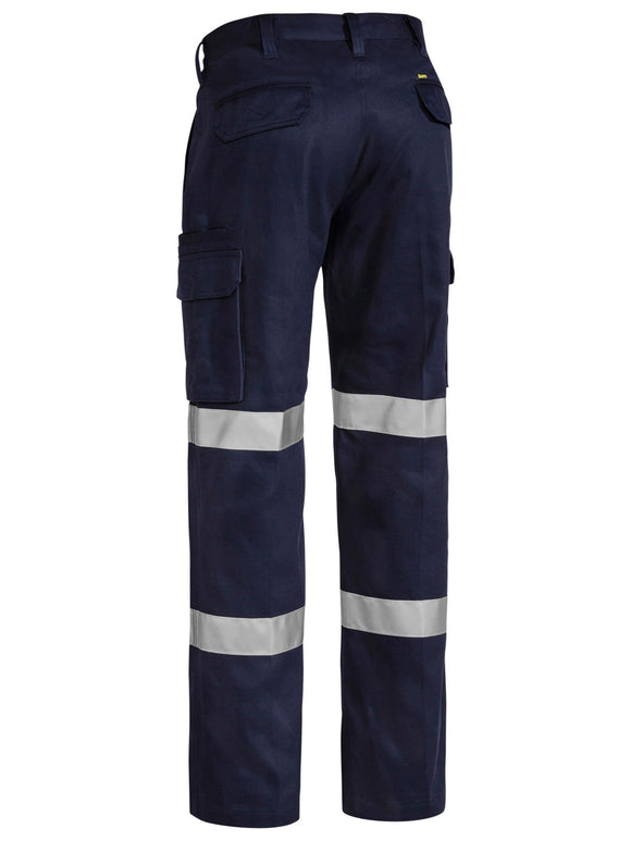 Bisley Workwear Taped Biomotion Drill Cargo Work Pants Navy