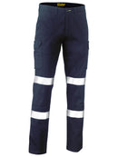 Bisley Workwear Taped Stretch Cotton Drill Cargo Pants Navy