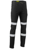 Bisley Workwear Taped Stretch Cotton Drill Cargo Pants Black