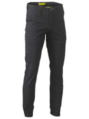 Bisley Workwear Stretch Cotton Drill Cargo Cuffed Pants Black