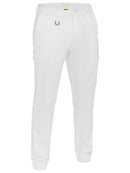 Bisley Workwear Stretch Cotton Drill Cargo Cuffed Pants White