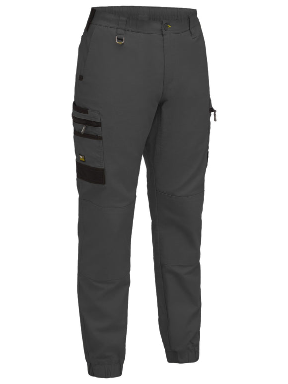 Bisley Workwear Flx & Move™ Elastic Waist Cargo Cuffed Pants Charcoal