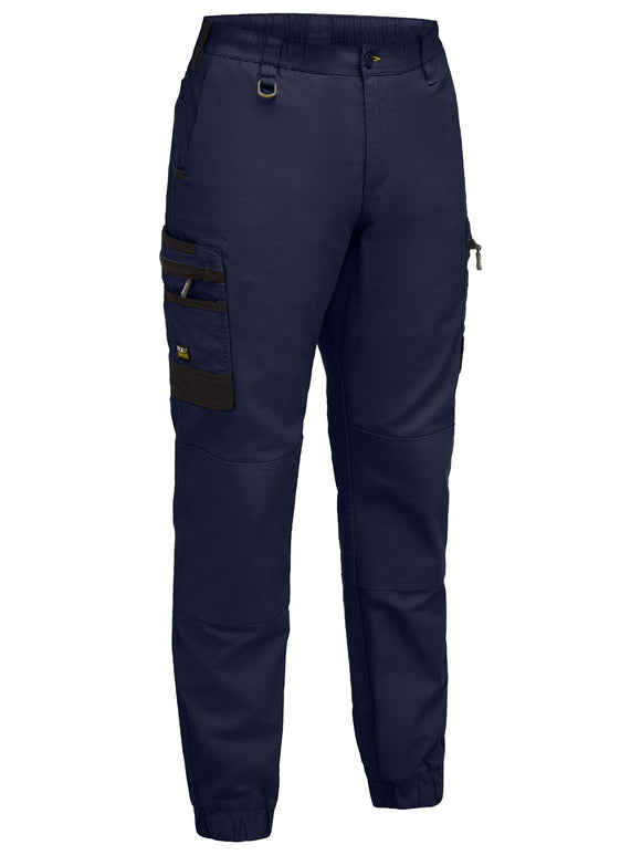 Bisley Workwear Flx & Move™ Elastic Waist Cargo Cuffed Pants Navy