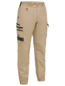 Bisley Workwear Flx & Move™ Elastic Waist Cargo Cuffed Pants Stone