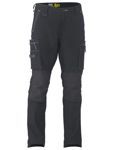 Bisley Workwear Flx & Move™ Stretch Utility Zip Cargo Pants Black