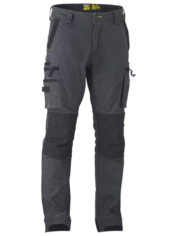 Bisley Workwear Flx & Move™ Stretch Utility Zip Cargo Pants Charcoal