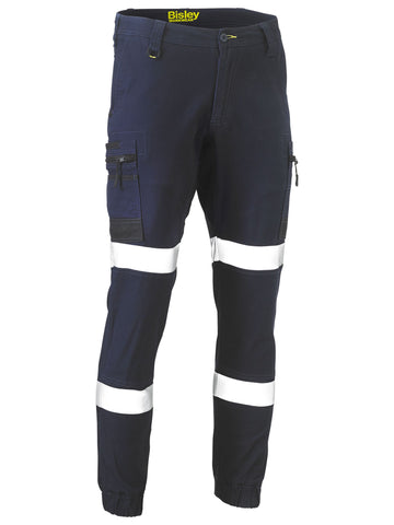 Bisley Workwear Flx and Move™ Taped Stretch Cargo Cuffed Pants Navy