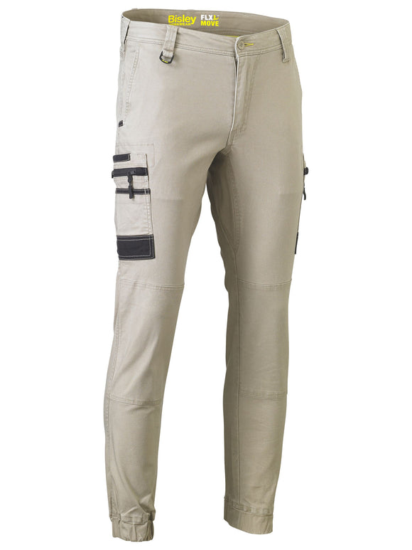 Bisley Workwear Flx and Move™ Stretch Cargo Cuffed Pants Stone