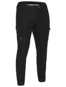 Bisley Workwear Flx and Move™ Stretch Denim Cargo Cuffed Pants Black
