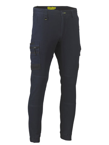 Bisley Workwear Flx and Move™ Stretch Denim Cargo Cuffed Pants Denim